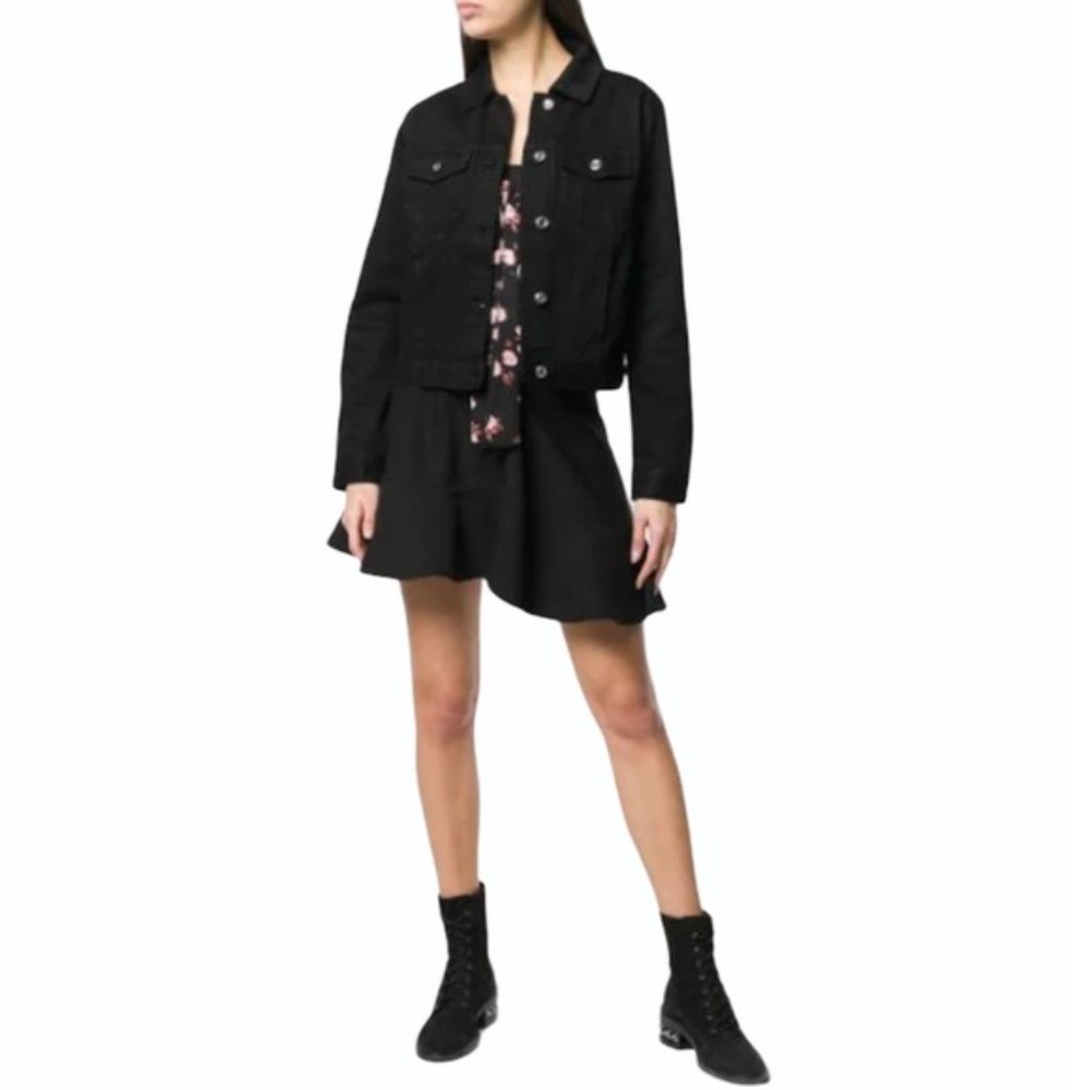 NWT MICHAEL KORS Classic Denim Black Jacket - Picture 3 of 6